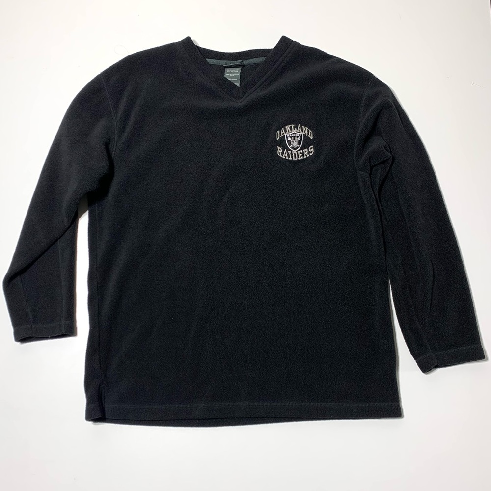 90’s Oakland Raiders Vintage Fleece Sweater Mens Size L Las Vegas